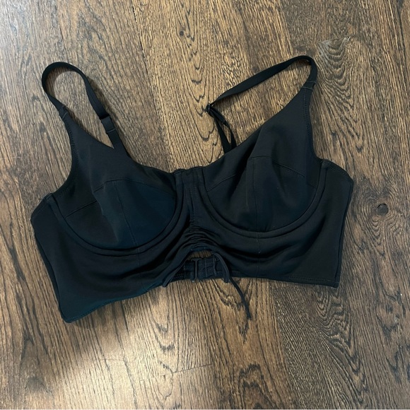 Black Balconet Bikini Top - Picture 3 of 6